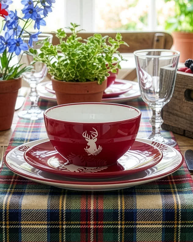 12 Piece Red Stag Dinner Service - Image 3