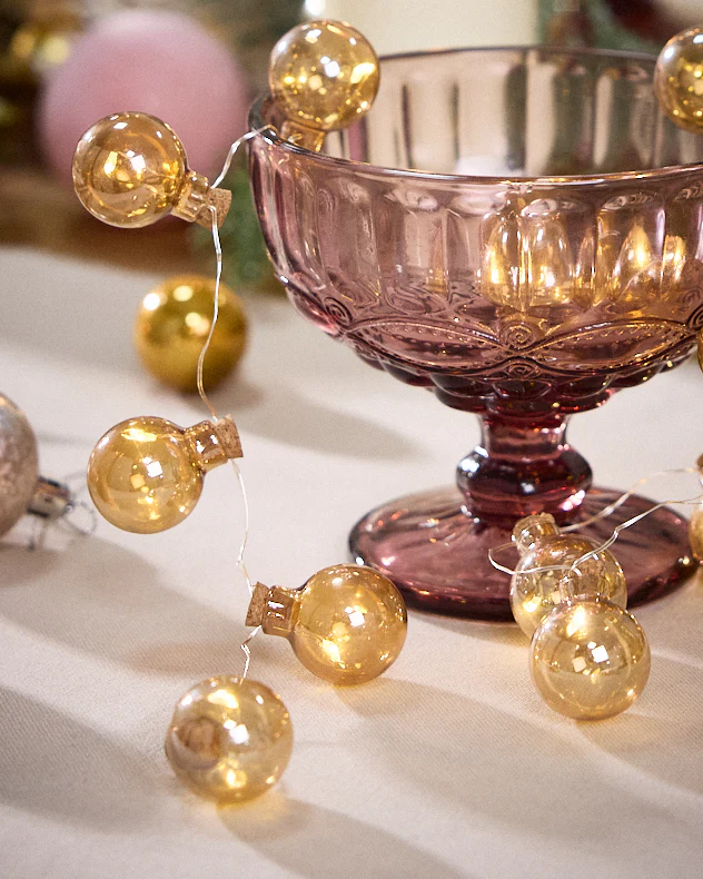 LED Glass Ball String Lights