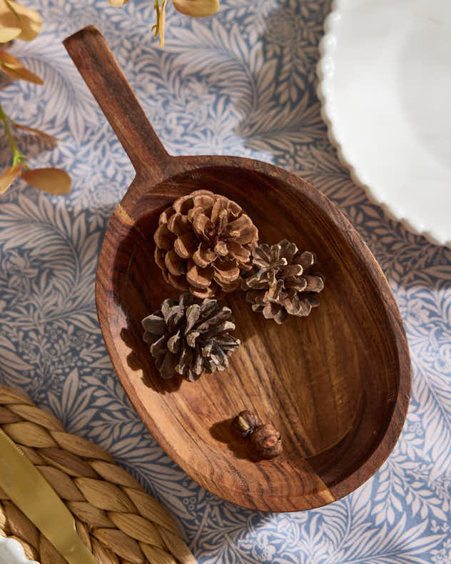 Acacia Wood Serving Tray with Handle - Image 2