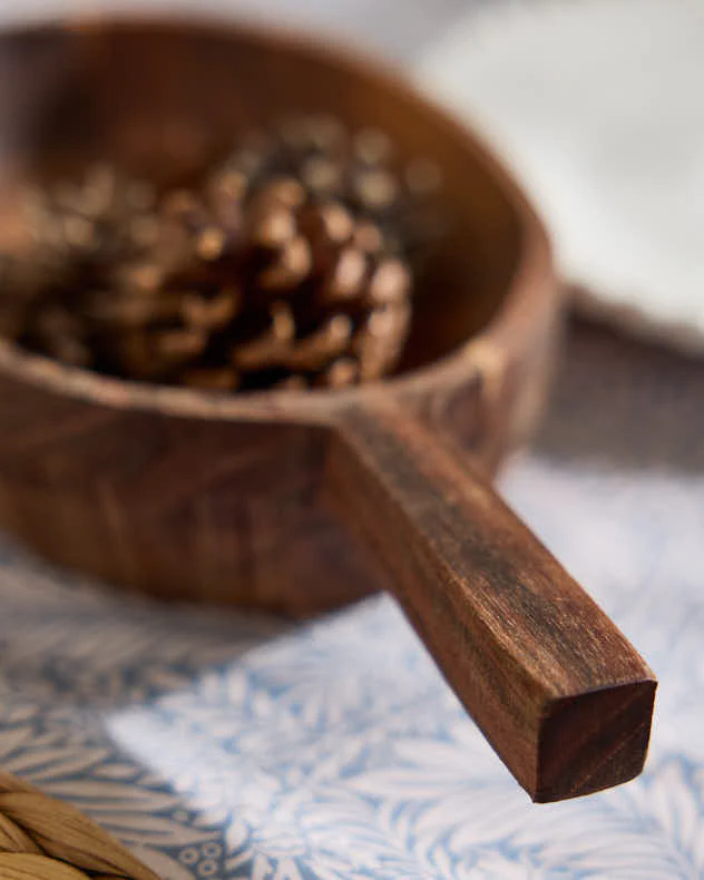 Acacia Wood Serving Tray with Handle - Image 4