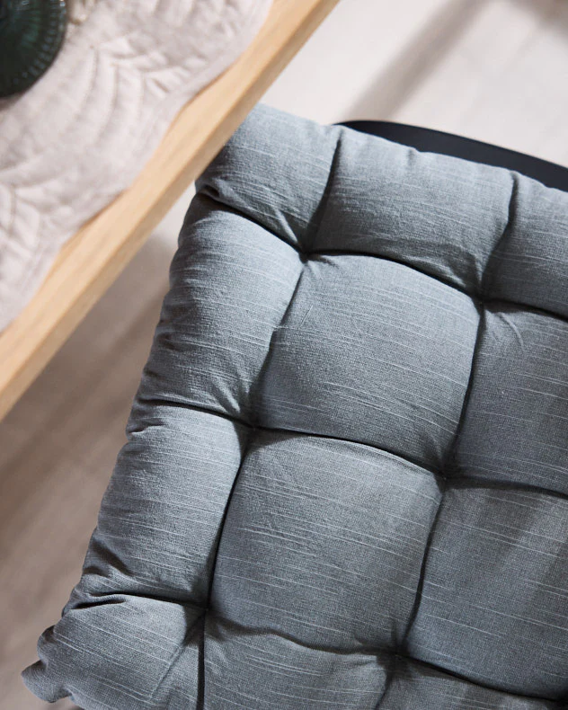 Alassio Blue Seat Pad with Ties - Image 3