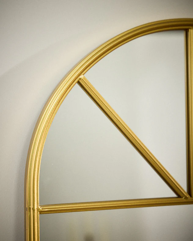 Alzac Gold Tall Rounded Arch Mirror 170cm x 61cm - Image 4