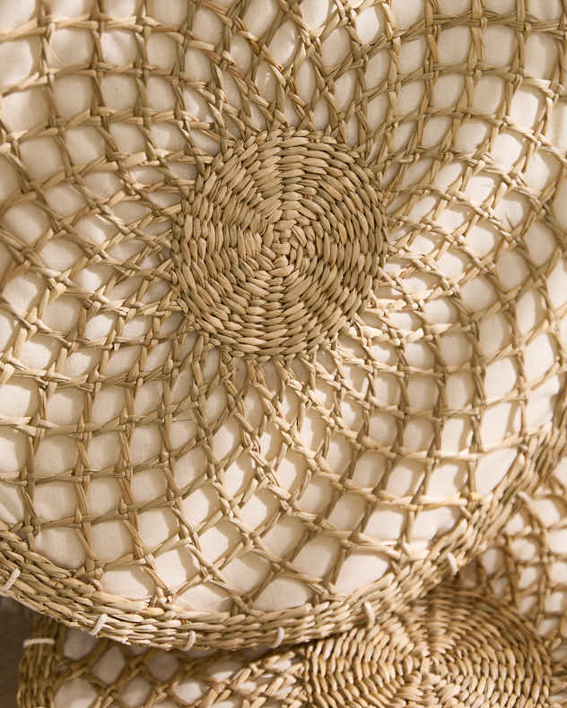 Ambala Woven Round Floor Cushion - Image 4