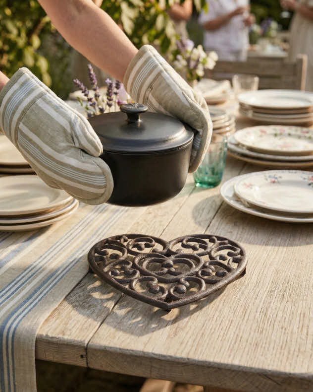 Heart Shaped Cast Iron Trivet - Image 3