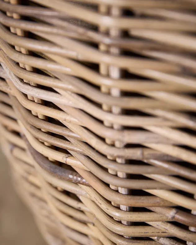 Amphora Lined Rattan Log Basket - Image 5