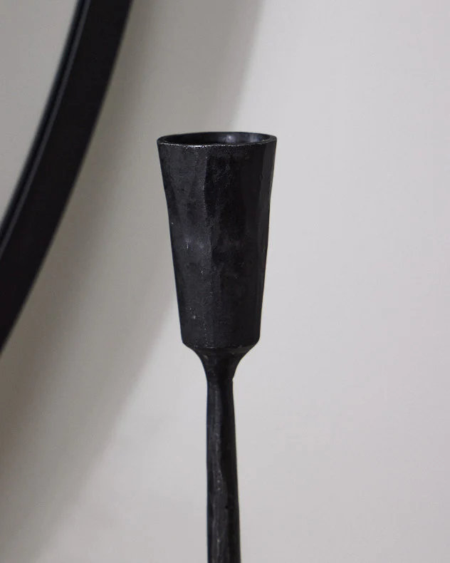 Square Marble Base Black Candle Holder - Image 3