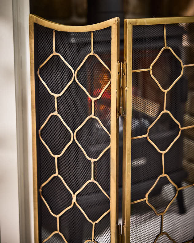 Antique Brass Marrakesh Fire Screen - Image 3