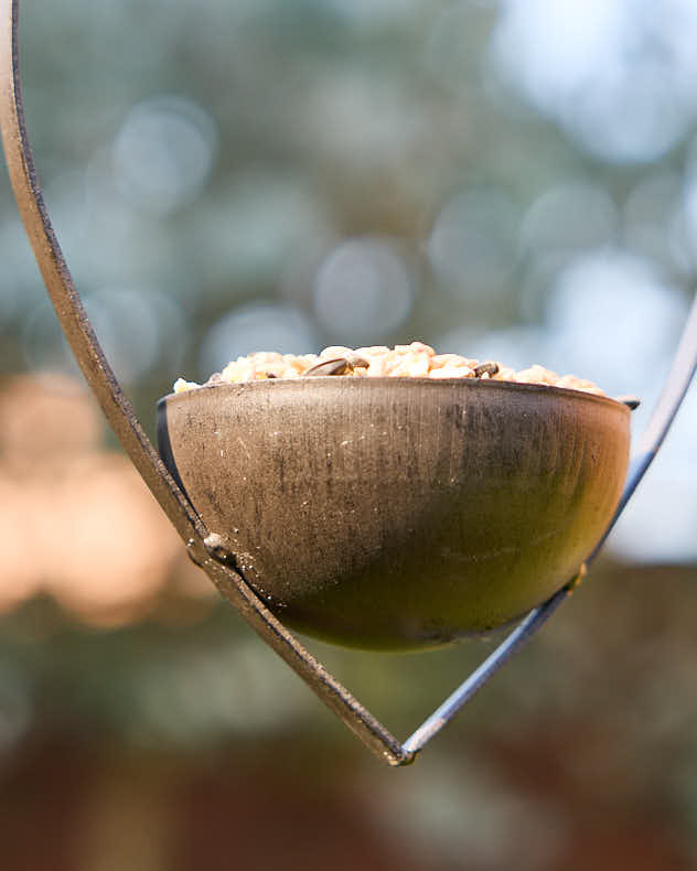 Brown Hanging Heart Bird Feeder - Image 4