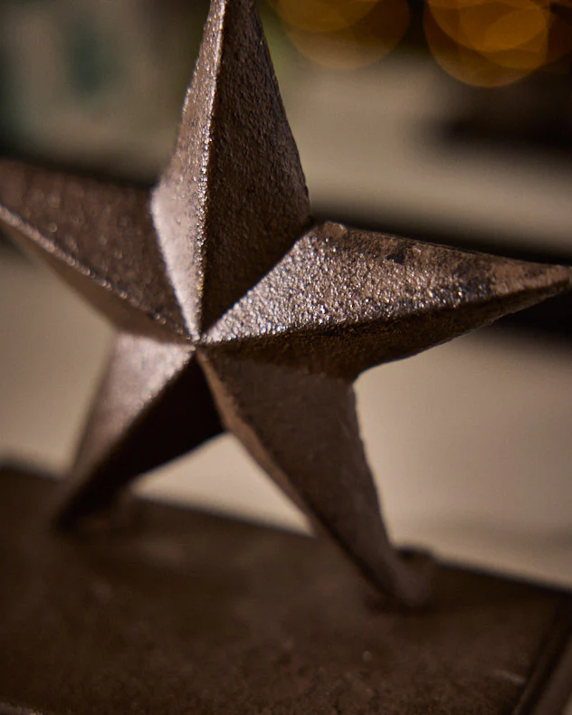Antique Brown Star Stocking Holder - Image 3