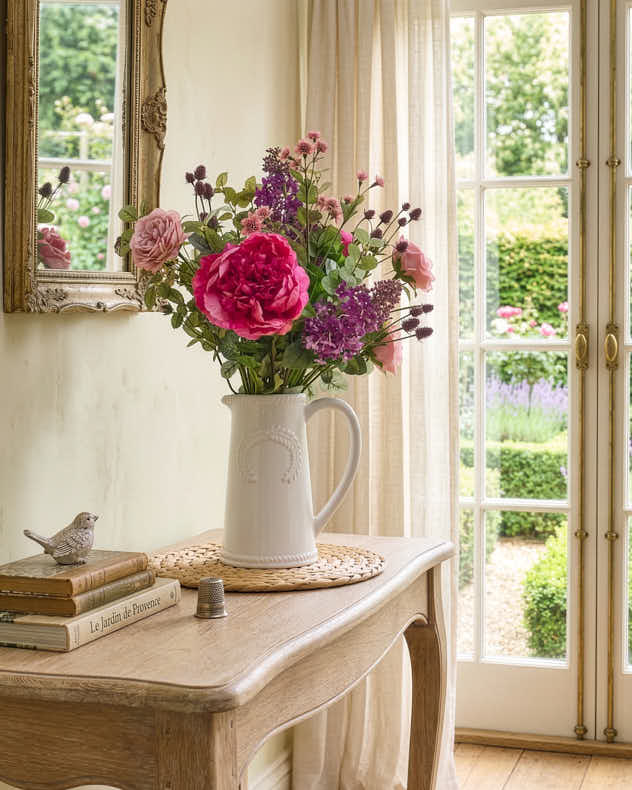 Artificial Blooms in Jug Vase - Image 3