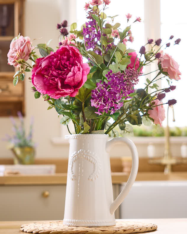 Artificial Blooms in Jug Vase - Image 6