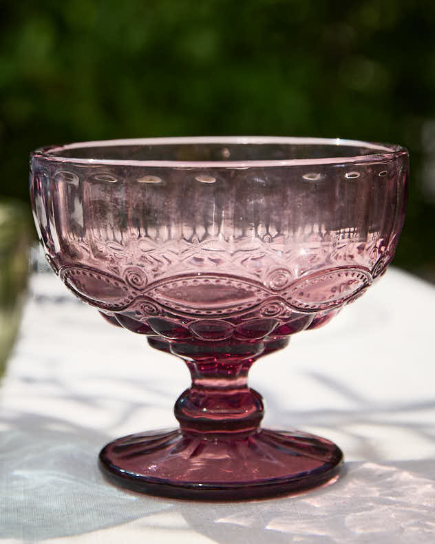 Aurielle Pink Glass Dessert Bowl - Image 2