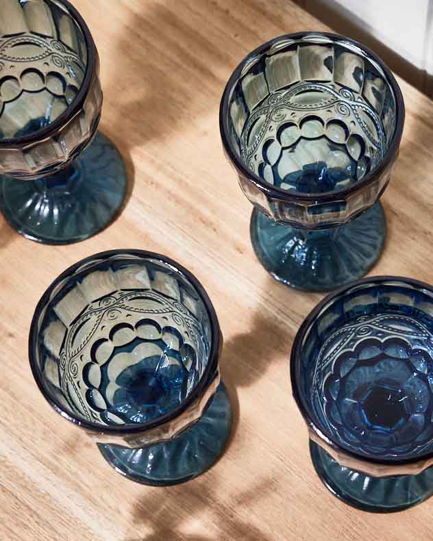 Aurielle Blue Wine Goblet - Image 5