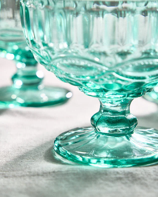Aurielle Turquoise Glass Dessert Bowl - Image 4