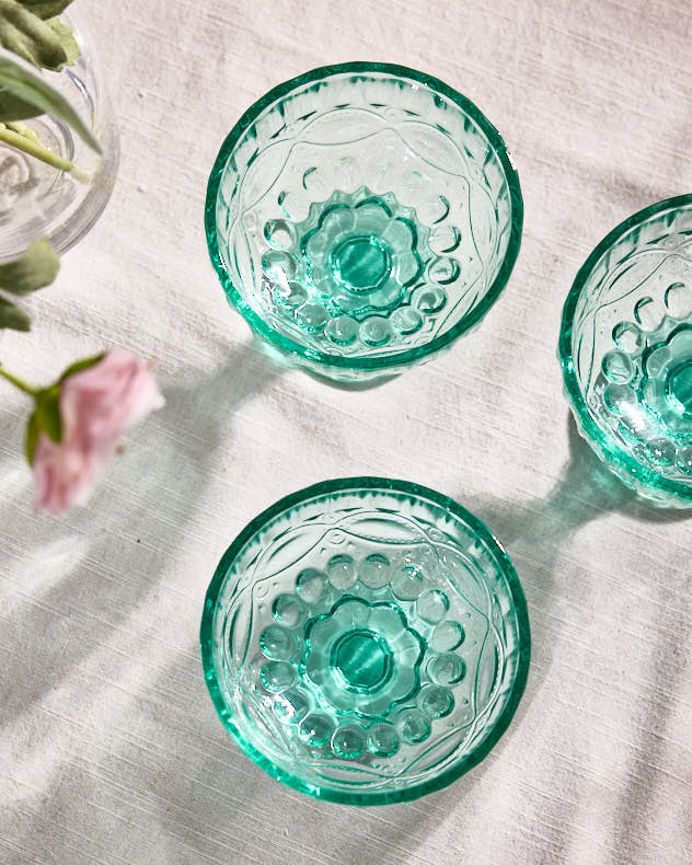 Aurielle Turquoise Glass Dessert Bowl - Image 5