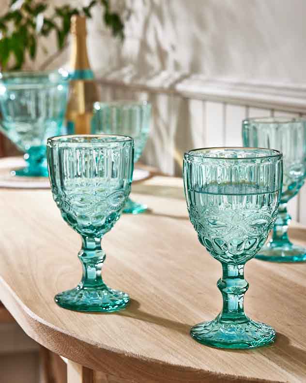 Aurielle Turquoise Wine Goblet
