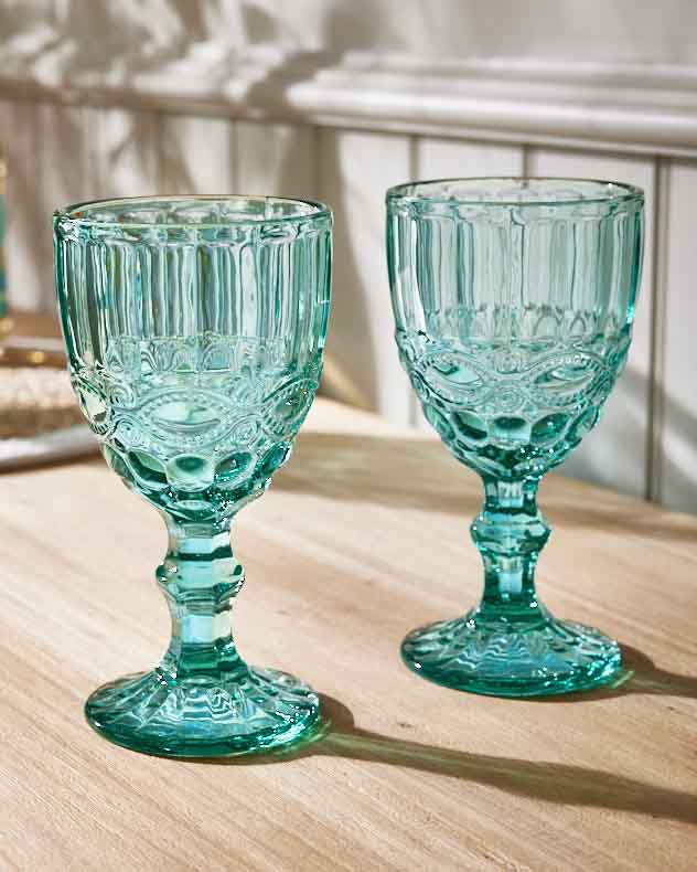 Aurielle Turquoise Wine Goblet - Image 3