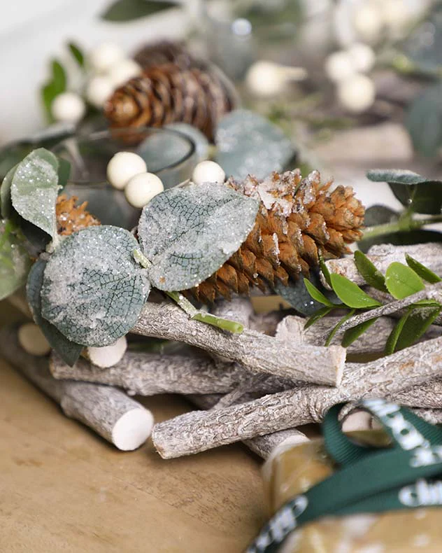 Eucalyptus Wreath Candle Holder - Image 4
