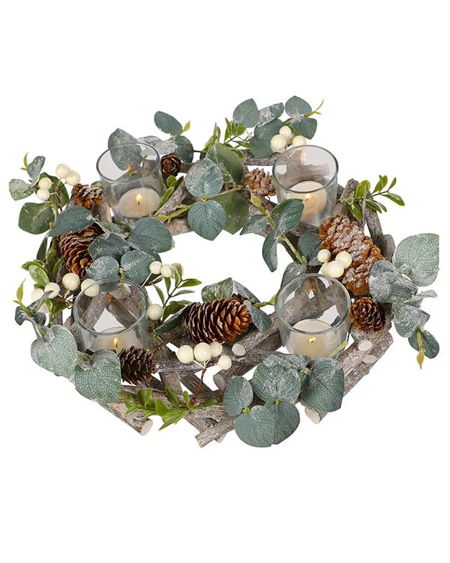 Eucalyptus Wreath Candle Holder - Image 5