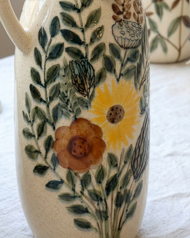 Antique Floral Meadow Jug - Image 3