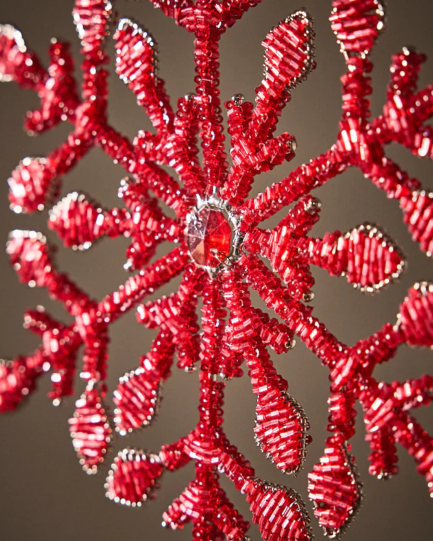 Red Snowflake Tree Topper - Image 2