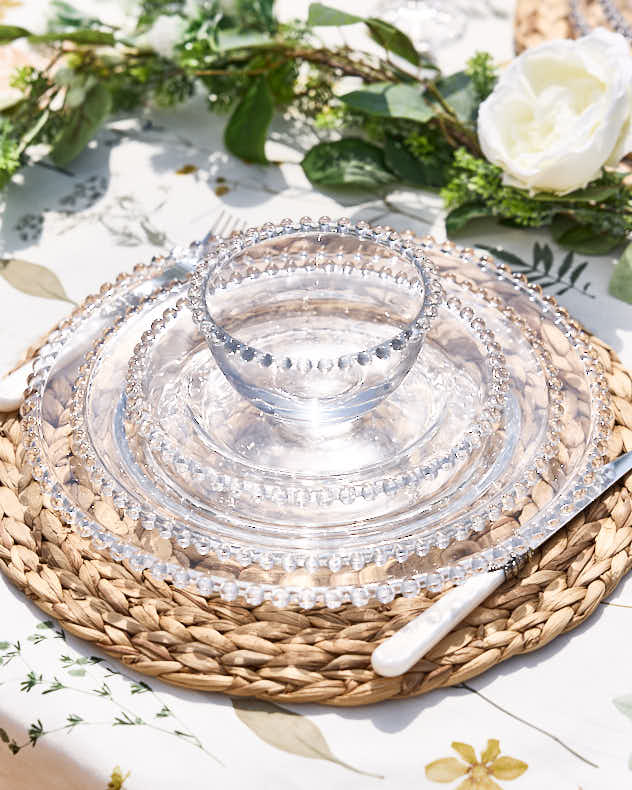 Bella Perle Beaded Glass Charger Plate - Image 3