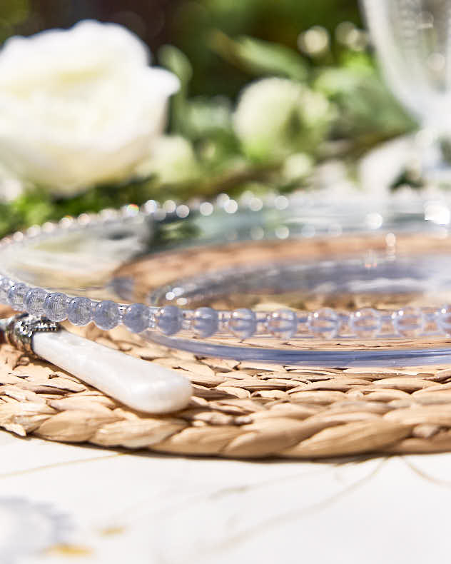 Bella Perle Beaded Glass Charger Plate - Image 4