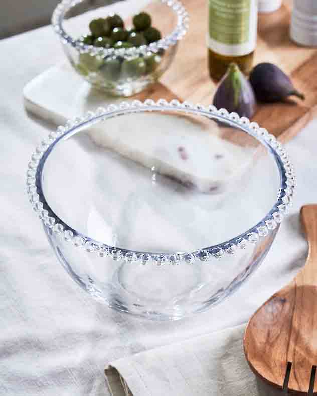 Bella Perle Beaded Glass Salad Bowl - Image 3