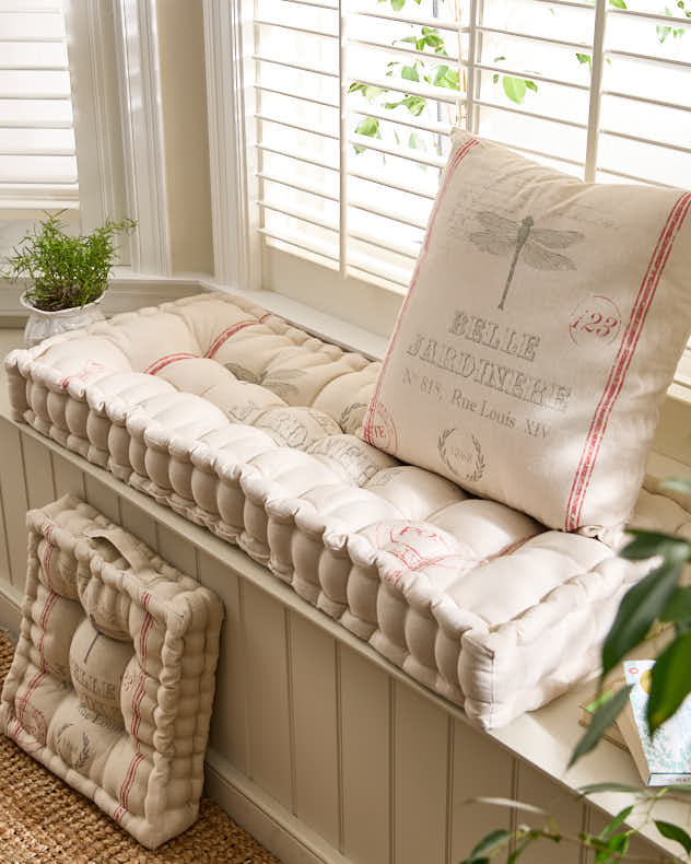 Belle Jardinere Red Indoor Cushions