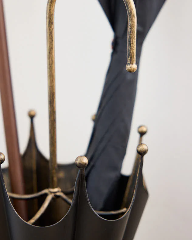 Black & Gold Umbrella Stand - Image 3
