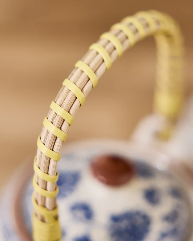 Blue Floral Ceramic Teapot with Infuser - Image 6