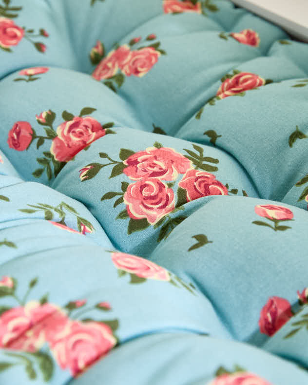 Blue Rose Indoor Bench Cushion - Image 3