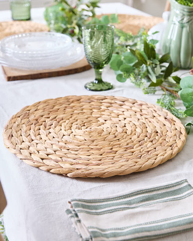 Lakelyn Water Hyacinth Round Placemat - Image 3