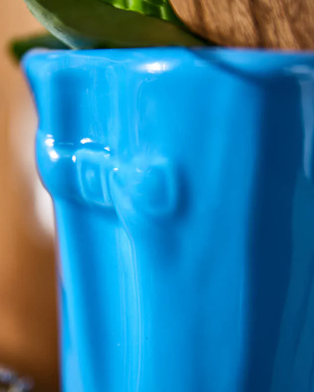 Small Bright Blue Welly Boot Planter - Image 2