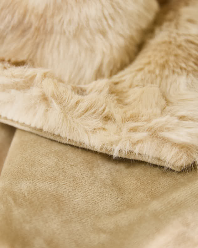 Brown Faux Fur Throw - Image 3