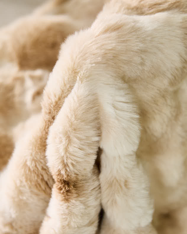 Brown Faux Fur Throw - Image 4