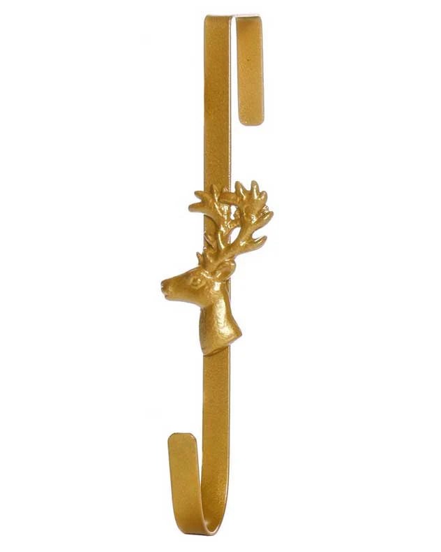 Gold Reindeer Christmas Wreath Hanger - Image 4