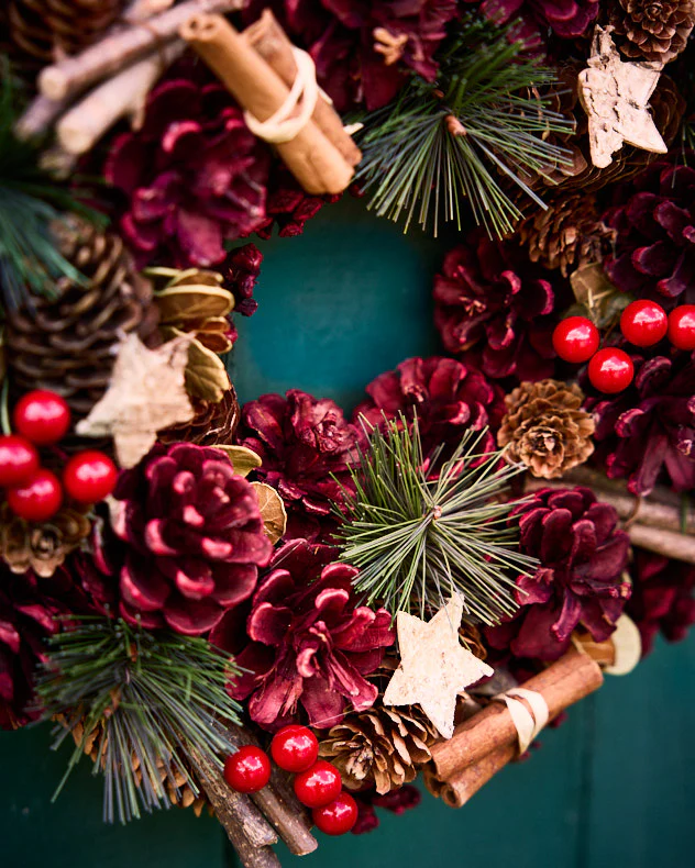 Burgundy Forest Mini Wreath - Image 3