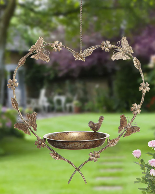 Butterfly Hanging Heart Bird Feeder - Image 3