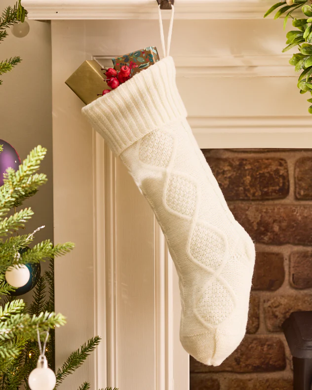 Cable Knit Christmas Stockings - Image 2