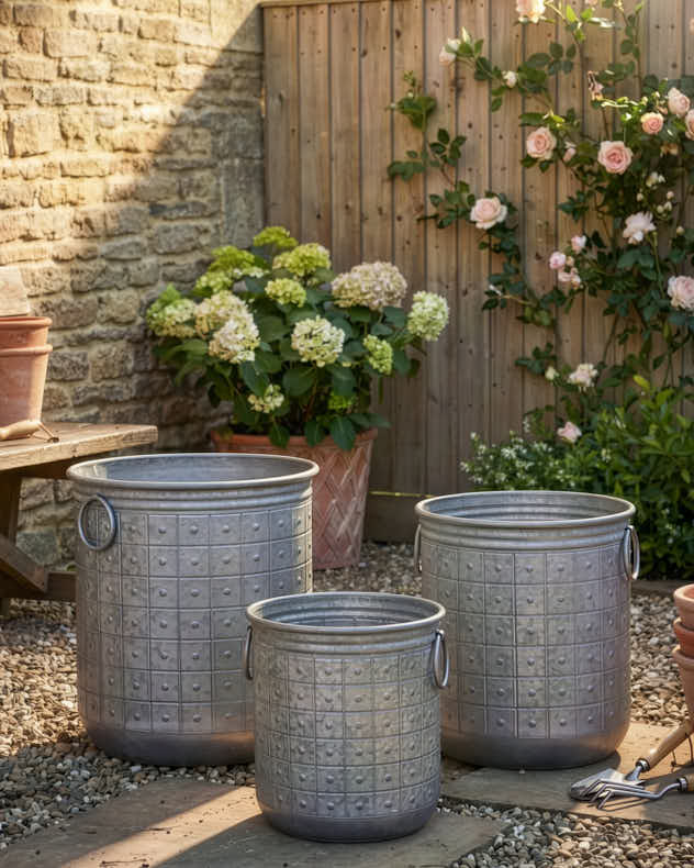 Cabora Set of 3 Textured Planters - Image 3