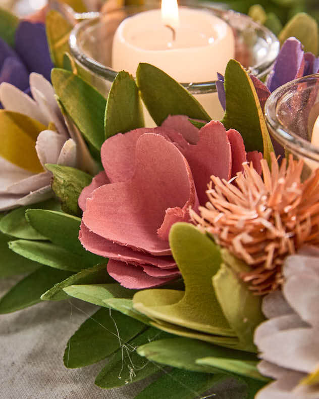 Camerton Triple Floral Candle Holders - Image 3