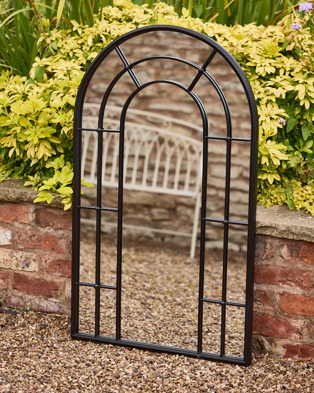 Canet Black Tall Rounded Arch Mirror 107cm x 65cm - Image 3