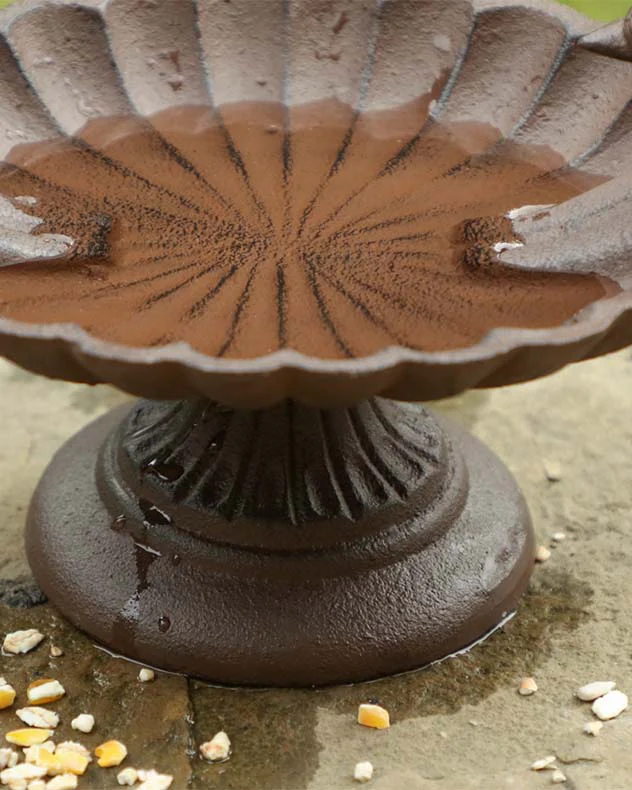 Cast Iron Antique Brown Bird Bath - Image 4