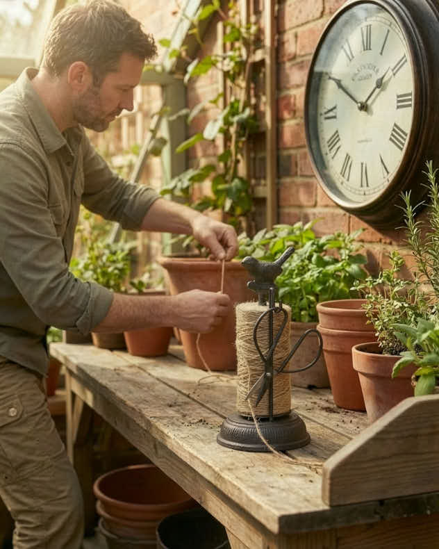 Cast Iron Bird String Dispenser - Image 3