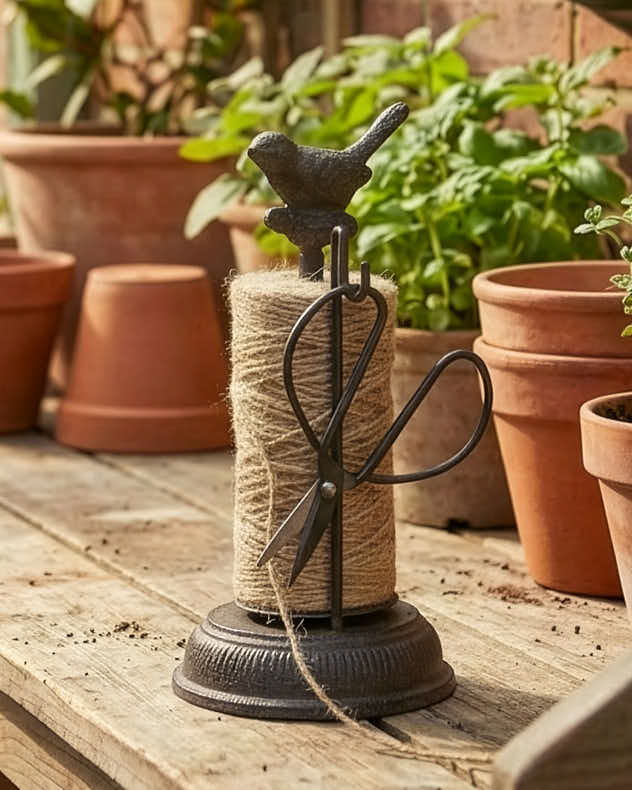 Cast Iron Bird String Dispenser - Image 4