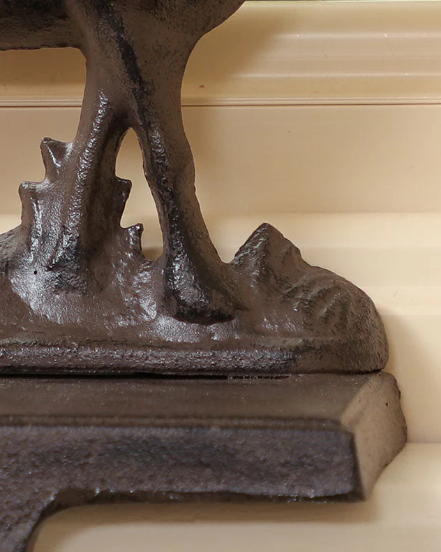 Cast Iron Reindeer Christmas Stocking Holder - Image 2