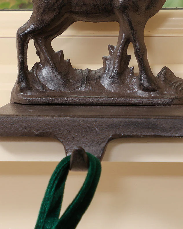 Cast Iron Reindeer Christmas Stocking Holder - Image 3