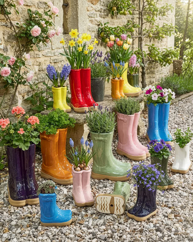 Ceramic Welly Planter Collection