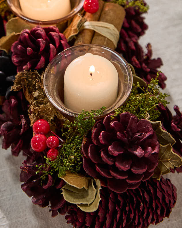 Cinnamon Pine Tea Light Holder Trio - Image 3